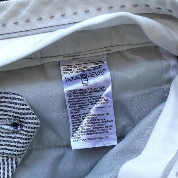 Banana Republic Sloan Trouser Navy White Stripe Stretch Pants Nautical Casual 6 - Picture 8 of 8